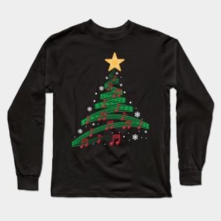 Music Notes Christmas Tree Long Sleeve T-Shirt